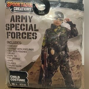 Spooktacular Creations Army Special Forces Kids Costume - Black and Green
